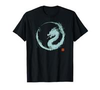 Aquarelle Dragon Enso Circle - Art Minimaliste Japonais T-Shirt