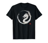 Aquarelle Dragon Enso Circle - Art Minimaliste Japonais T-Shirt