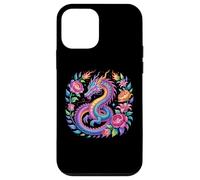 Aquarelle Dragon Fleurs Beau Art Coloré Graphique Coque pour iPhone 12 mini