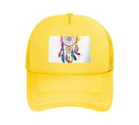 Aquarelle Dream Catcher Casquette de baseball en maille pour homme et femme, chapeau de golf respirant à séchage rapide, Jaune, One Size-X-Large