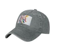 Aquarelle Dream Catcher Casquette de baseball vintage délavé pour papa Chapeau de golf pour homme femme Visière réglable, gris, Taille unique