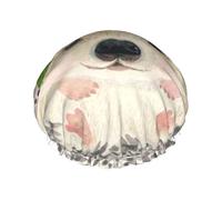 Aquarelle d'un adorable hérisson mignon,Bonnet de douche/bonnet de nuit double couche imperméable et élastique, bonnet de bain réutilisable