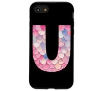 Aquarelle écailles sirène lettre U Coque pour iPhone SE (2020) / 7 / 8
