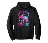 Aquarelle Elephant Just A Girl Who Loves Elephants Sweat à Capuche
