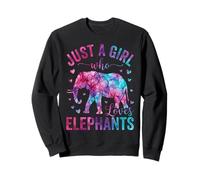 Aquarelle Elephant Just A Girl Who Loves Elephants Sweatshirt