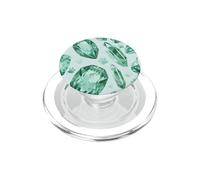 Aquarelle en Cristal Vert Pastels pour Filles avec Pattes de Chat Mignonnes PopSockets PopGrip pour MagSafe