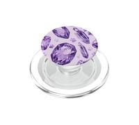 Aquarelle en Cristal Violet Pastel pour Filles avec Pattes de Chat Mignonnes PopSockets PopGrip pour MagSafe