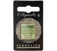 Sennelier – Aquarelle demi-godet S1 Extra-fine – Terre verte naturelle (213)