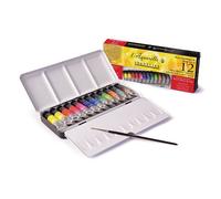 Sennelier Aquarelle extra-fine – Boîte métallique 12 x 10 ml Multicolore – Fabrication française