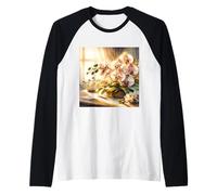Aquarelle Fantasy Orchidées roses Manche Raglan