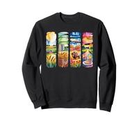 Aquarelle Ferme Pays Nature Nourriture Boisson Art Sweatshirt