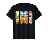 Aquarelle Ferme Pays Nature Nourriture Boisson Art T-Shirt