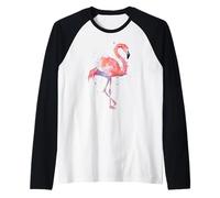 Aquarelle Flamant Rose Oiseau Tropical Beach Illustration Manche Raglan