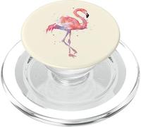 Aquarelle Flamant Rose Oiseau Tropical Beach Illustration PopSockets PopGrip pour MagSafe