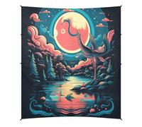 Aquarelle Flamingo Oeuvre Tente de Plage Facile à Monter,Abri Solaire pour Le Camping avec Sacs de Sable,Pelles à Sable pour Les Pique Niques en Plein Air