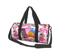 Aquarelle Fleur Accordéon Rose, Sac de Voyage de Grande capacité, Sac à Main Rond, Sac de Voyage de Sport, fourre-Tout, Sac de Fitness