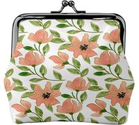 Aquarelle Fleur de lys Motif Boucle en Cuir Porte-Monnaie Pochette Vintage Baiser Serrure Changement Sac à Main Portefeuilles pour Femmes Filles