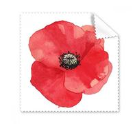 Aquarelle Fleur Rouge Peinture Corn Poppy Lunettes Chiffon Chiffon de Nettoyage Cadeau Nettoyant pour écran de téléphone 5 pcs