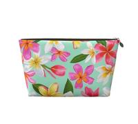 Aquarelle Fleurs Tropicales Plumeria Floral, Trousse de Maquillage Trousse à cosmétiques Trousse de Toilette de Voyage Portable Pochette de Toilette