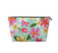 Aquarelle Fleurs Tropicales Plumeria Floral, Trousse de Toilette Trousse de Maquillage Sac à cosmétiques Trousse de Toilette de Voyage Portable