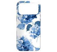 Aquarelle Floral Bleu Hortensias Pretty Blue Floral Coque pour iPhone 17 Pro Max