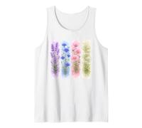 Aquarelle Floral Bouquet Fleurs Sauvages Jardin Art Débardeur