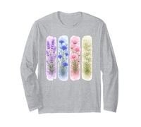 Aquarelle Floral Bouquet Fleurs Sauvages Jardin Art Manche Longue