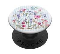 Aquarelle florale botanique libellule et fourmis pour femme PopSockets PopGrip Adhésif