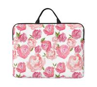 Aquarelle Florale,Housse pour Ordinateur Portable 14 Pouces, Sacoche pour Ordinateur Portable, Mallette avec poignée