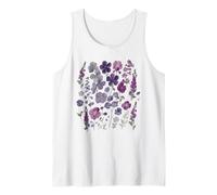 Aquarelle Florale Violette Fleurs Sauvages esthétiques botaniques Débardeur