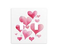 Aquarelle Flottant Roses Cœurs de Noël Double Gang Toggle Plaque Murale Interrupteur Décor Taille Standard - 11,4 x 11,4 cm