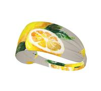 Aquarelle Fruits d'été Citrons Feuilles Slich,Bandeau de Sport Unisexe, Bandeau élastique Multi-usages pour Cheveux