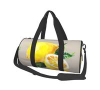 Aquarelle Fruits D'été Citrons Feuilles Slich, Sac de Voyage de Grande capacité, Sac à Main Rond, Sac de Voyage de Sport, fourre-Tout, Sac de Fitness