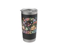 Aquarelle Gardener Floral Garden Tools Design Gobelet isotherme en acier inoxydable double paroi