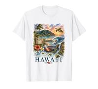 Aquarelle Hawaï Tropical Island Paradise Design T-Shirt