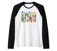 Aquarelle idyllique Campagne Ville Lac Maison Manche Raglan