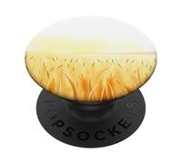 Aquarelle Jaune Champ Doux Prairie Paysage Design PopSockets PopGrip Adhésif