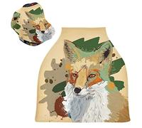 Aquarelle Loup Perdu Housse de Canopée de Siège de Voiture pour Poussette Bébé Dais Siège-Auto Couverture D'Allaitement Pare-Soleil Respirant Extensible pour Garçons Filles