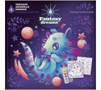 Fleurus – Aquarelle magique Animaux fantastiques – 5 tableaux prêts, boîte & pinceau