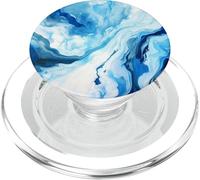 Aquarelle Marbre Motif Bleu PopSockets PopGrip pour MagSafe