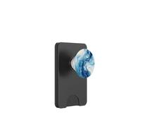 Aquarelle Marbre Motif Bleu PopSockets PopWallet pour MagSafe