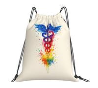 Aquarelle Médicale - Docteur/Infirmière Sac De Gym Réglable Sacs À Cordon Voyage Sac De Rangement pour École PE Déjeuner 36X42Cm