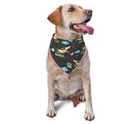 Aquarelle Mignon Dessin animé teckels Jouant au cerf-Volant Chien Bandanas Chat Chiot écharpes Lavable Animal de Compagnie Mouchoir
