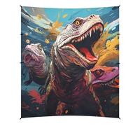 Aquarelle Mignon Komodo Tente de Plage Abri Solaire pour Camping,Installation Facile,Portable avec Sacs de Sable pour Pêche Pique-Nique Plein Air