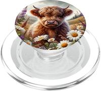 Aquarelle Mignonne Vache écossaise pour bébé Highland PopSockets PopGrip pour MagSafe