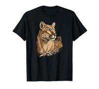Aquarelle Mountain Lion, Cougar Bigcat in The Wild T-Shirt
