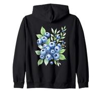 Aquarelle Myrtille Fruits Motif Feuilles Été Sweat à Capuche