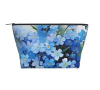 Aquarelle Ne m'oubliez Pas Les Fleurs, Trousse de Toilette Trousse de Maquillage Sac à cosmétiques Trousse de Toilette de Voyage Portable
