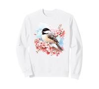 Aquarelle Oiseau Oiseau Floral Observation des Oiseaux Mignon Oiseau Sweatshirt