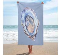 Aquarelle One Oyster with A Pearl Serviette de plage en microfibre anti-sable Grande serviette de douche multi-usages absorbante pour salle de bain piscine 130 x 80 cm